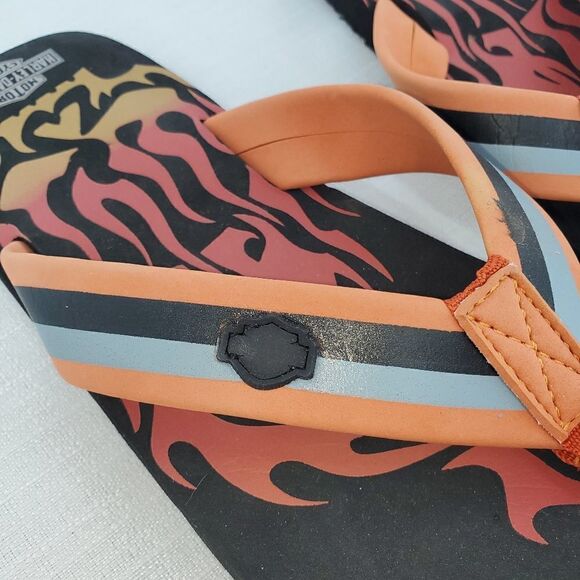 Harley Davidson Youth Flip Flops Size 3/4 NWT - Picture 8 of 13
